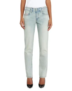 Slim Jeans Low Waist 1992 D-Jiann, Hellblau, Knopfverschluss