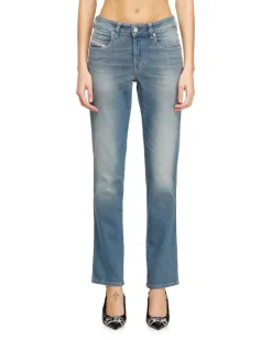 Slim Jeans Low Waist 1992 D-Jiann, Mittelblau, Knopfverschluss