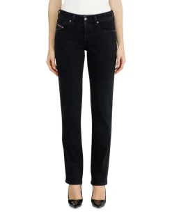 Slim Jeans Low Waist 1992 D-Jiann, Schwarz/Dunkelgrau, Knopfverschluss
