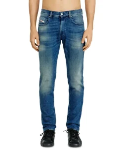 Slim Jeans Regular Waist 2019 D-Strukt, Dunkelblau, Reißverschluss