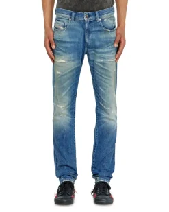 Slim Jeans Regular Waist 2019 D-Strukt,, Reißverschluss Blau