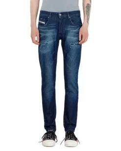 Slim Jeans Regular Waist 2019 D-Strukt, Dunkelblau, Reißverschluss