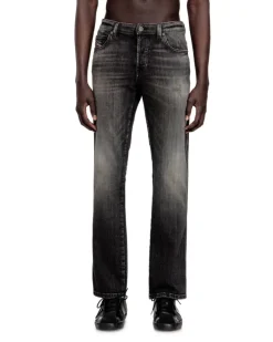 Slim Jeans Regular Waist 1993 D-Vyl, Schwarz/Dunkelgrau, Knopfverschluss