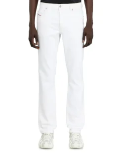 Slim Jeans Regular Waist 1993 D-Vyl, Weiß, Knopfverschluss Weiss