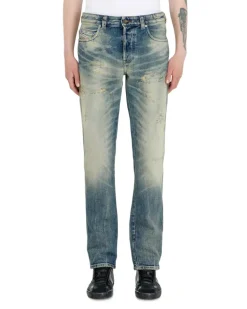 Slim Jeans Regular Waist 1993 D-Vyl,, Knopfverschluss Blau