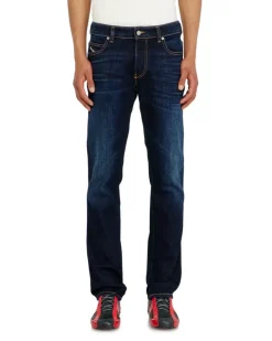 Slim Jeans Regular Waist 1993 D-Vyl, Dunkelblau, Knopfverschluss