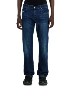 Slim Jeans Regular Waist 1993 D-Vyl, Dunkelblau, Knopfverschluss
