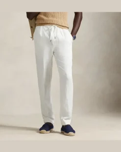 Slim-Tapered-Fit Leinenhose Lateef White