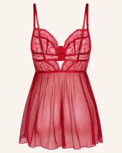 Slipdress Isabelle rot