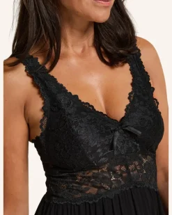 Slipdress Nora Lace schwarz