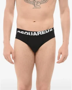 Slip mit Logo-Bund - Schwarz
