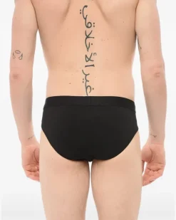 Slip mit Logo-Bund - Schwarz