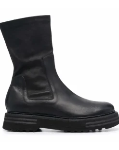 Slip-On-Boots mit dicker Sohle - Schwarz