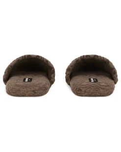 Slipper mit Logo-Stickerei - Braun