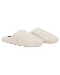 Slipper mit Logo-Stickerei - Nude