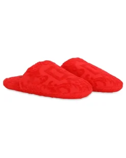 Slipper mit Logo-Stickerei - Rot