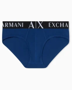 Slips aus Stretch-Baumwolle mit elastischem Bund Essential Blau