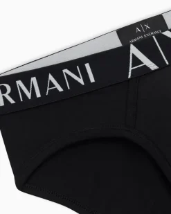 Slips aus Stretch-Baumwolle mit elastischem Bund Essential Schwarz