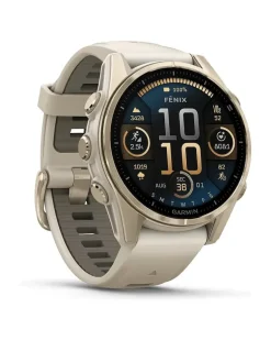 Smartwatch Fenix 8 - 43 mm AMOLED Sapphire Nebelgrau Softgold