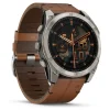 Smartwatch Fenix 8 - 51 mm AMOLED Sapphire Graphit Carbongrau Titan Silber