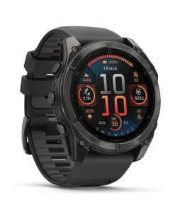 Smartwatch Fenix 8 - 51 mm AMOLED Sapphire Schwarz Carbongrau Titan DLC