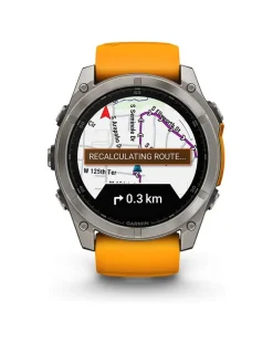 Smartwatch Fenix 8 - 51 mm AMOLED Sapphire Graphit Titanium Titan Silber