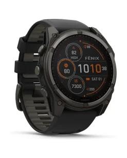 Smartwatch Fenix 8 - 51 mm Solar Sapphire Graphit Carbongrau Titan DLC Schwarz