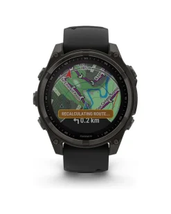 Smartwatch Fenix 8 - 47 mm Solar Sapphire Graphit Carbongrau Titan DLC Schwarz
