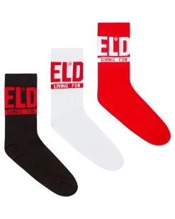 Socken mit Logo-Bündchen im Dreierpack - Socken - Herren - Bunt