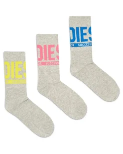 Socken mit Logo-Bündchen im Dreierpack - Socken - Herren - Grau