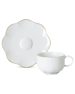 Sonetto Espressotassen-Set mit Wellenrand - Weiß