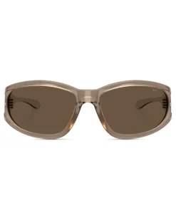 Sonnenbrille aus acetat mit rechteckigen gläsern - Sonnenbrille - Unisex - Braun