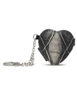 Spiegelanhänger aus gestepptem Argyle-Denim - Charms und Schlüsselanhänger - Damen - Schwarz