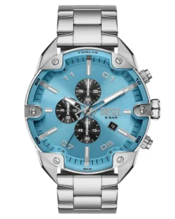 Spiked Chronograph Edelstahl - Uhren - Herren - Silber