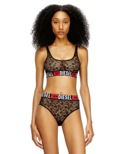 Spitzen-Bralette mit Diesel-Logo-Gummibund - BHs - Damen - Schwarz