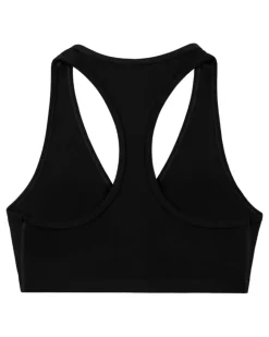 Sport-BH mit Logo-Print - Schwarz