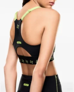Sport-BH mit Logo - Schwarz