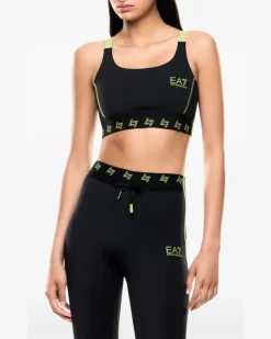 Sport-BH mit Logo - Schwarz