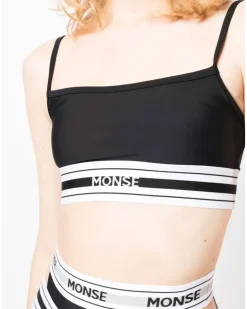 Sport-BH mit Logo - Schwarz