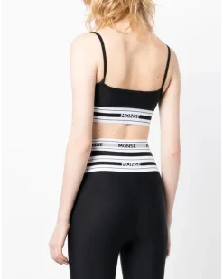 Sport-BH mit Logo - Schwarz