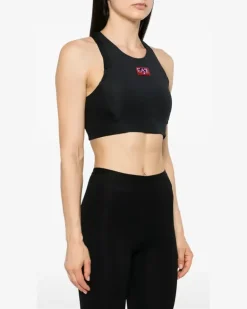 Sport-BH mit Logo - Schwarz
