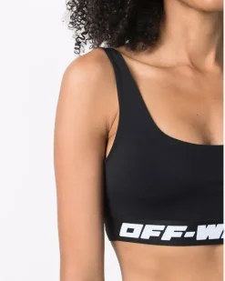 Sport-BH mit Logo - Schwarz