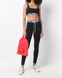 Sport-BH mit Logo - Schwarz