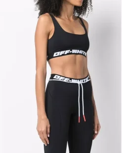 Sport-BH mit Logo - Schwarz