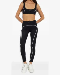 Sport-BH mit Logo-Stickerei - Schwarz