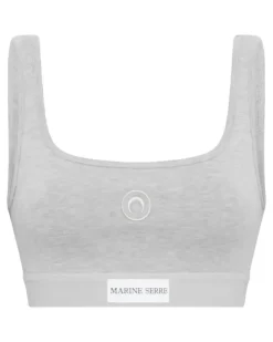 Sport-BH mit Moon-Stickerei - Grau