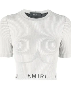 Sportoberteil mit Logo-Print - Nude