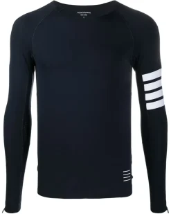 Sportoberteil mit Streifen - Blau