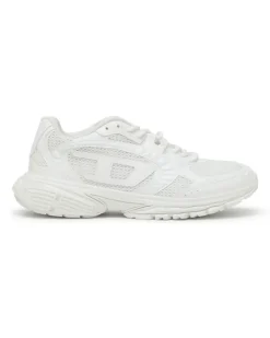 S-Pro-V-Dense-Einfarbige Sneakers aus Mesh mit Oval D-Logo - Sneakers - Damen - Weiss