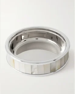 Stainless Steel, Mother-of-Pearl And Chrome-Plated Soap Tray White
